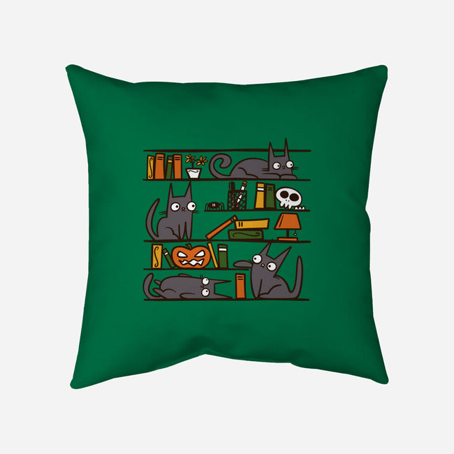 Halloween Library-None-Removable Cover w Insert-Throw Pillow-damglynn