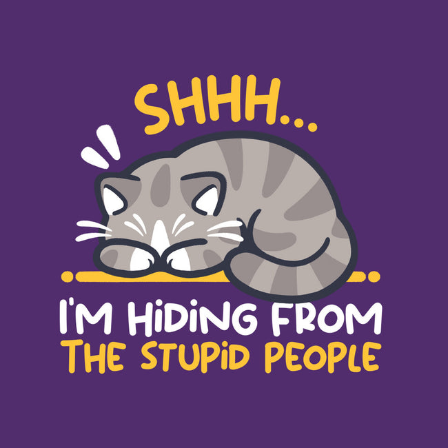 Hiding From The Stupid People-None-Glossy-Sticker-NemiMakeit