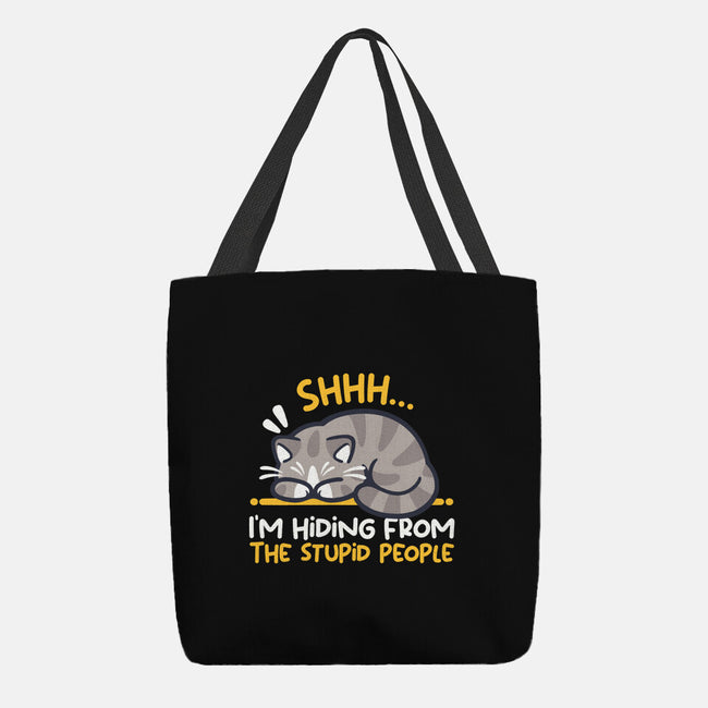 Hiding From The Stupid People-None-Basic Tote-Bag-NemiMakeit