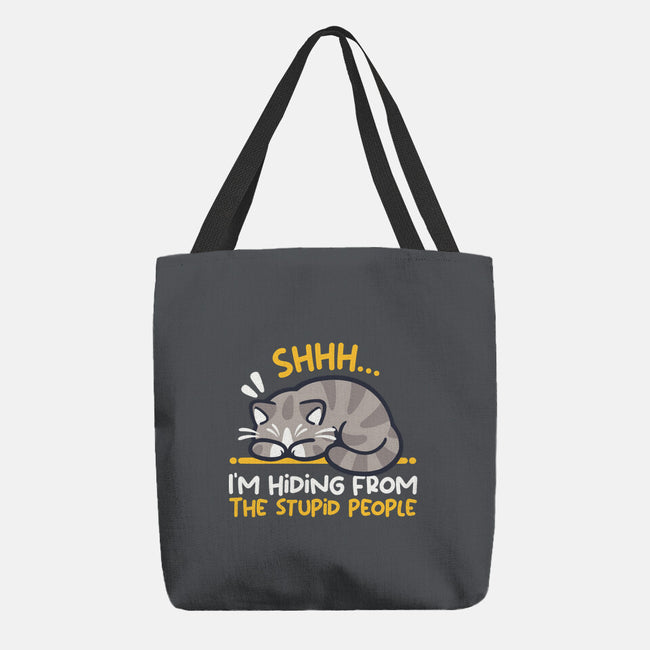 Hiding From The Stupid People-None-Basic Tote-Bag-NemiMakeit