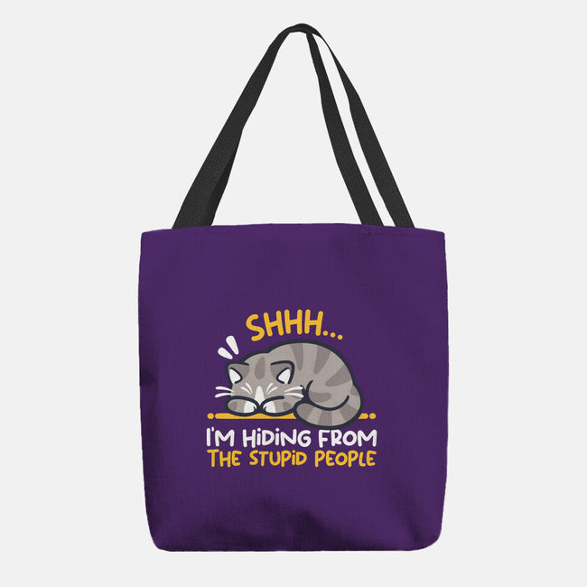 Hiding From The Stupid People-None-Basic Tote-Bag-NemiMakeit