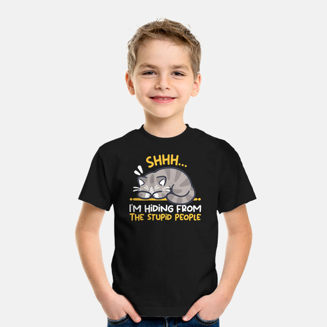 Hiding From The Stupid People-Youth-Basic-Tee-NemiMakeit
