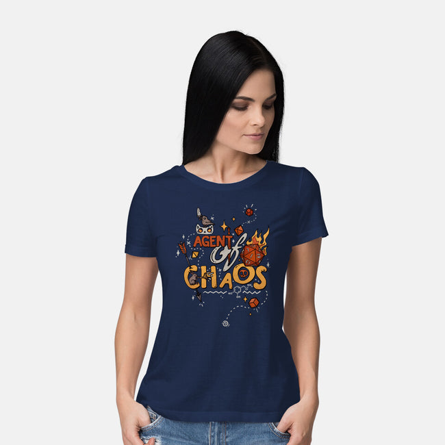 Agent Of Chaos-Womens-Basic-Tee-keyvei
