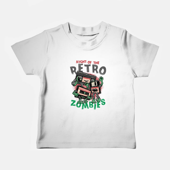 Night Of The Retro Zombies-Baby-Basic-Tee-glitchygorilla