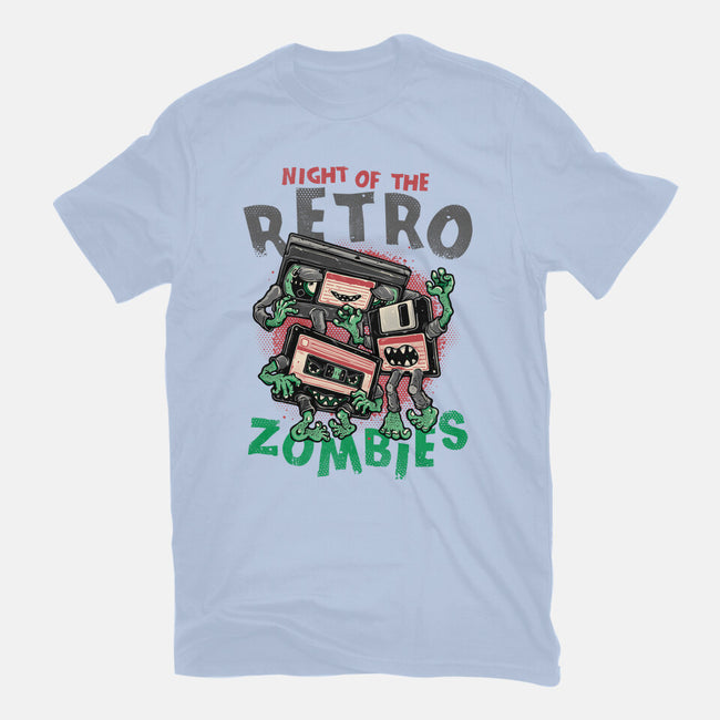Night Of The Retro Zombies-Womens-Basic-Tee-glitchygorilla