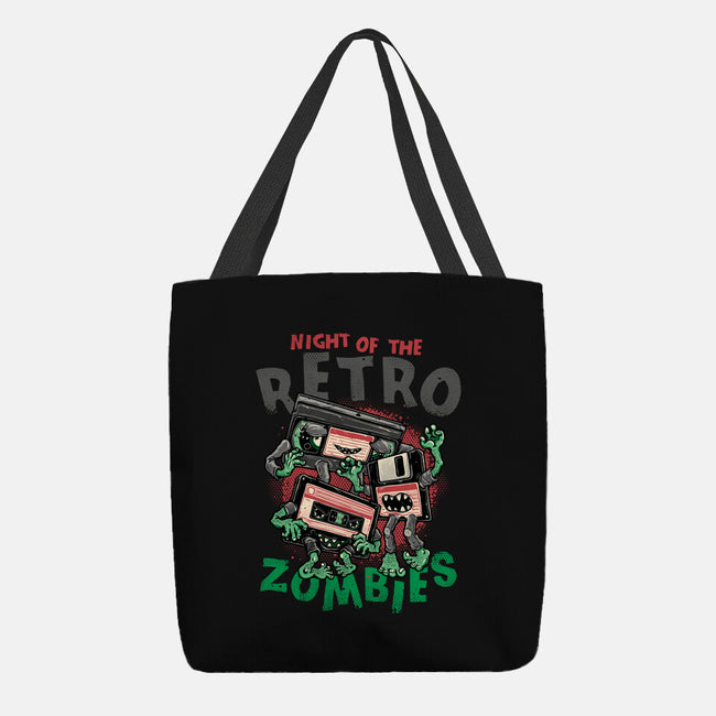 Night Of The Retro Zombies-None-Basic Tote-Bag-glitchygorilla