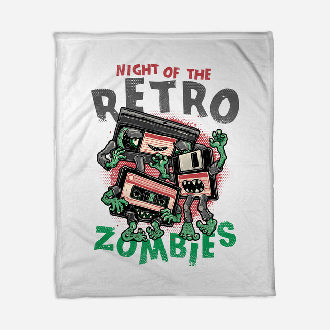Night Of The Retro Zombies-None-Fleece-Blanket-glitchygorilla