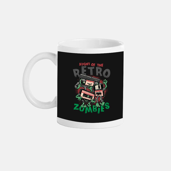 Night Of The Retro Zombies-None-Mug-Drinkware-glitchygorilla