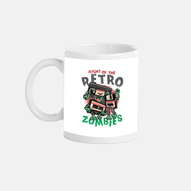 Night Of The Retro Zombies-None-Mug-Drinkware-glitchygorilla