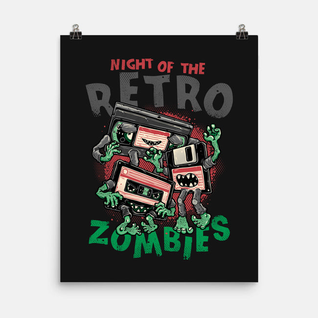 Night Of The Retro Zombies-None-Matte-Poster-glitchygorilla