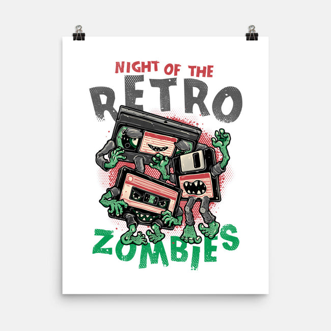 Night Of The Retro Zombies-None-Matte-Poster-glitchygorilla