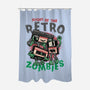 Night Of The Retro Zombies-None-Polyester-Shower Curtain-glitchygorilla