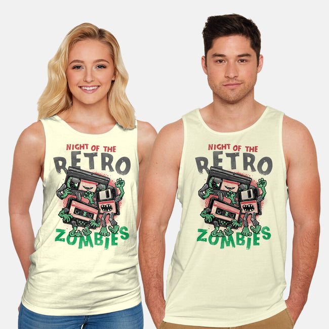 Night Of The Retro Zombies-Unisex-Basic-Tank-glitchygorilla