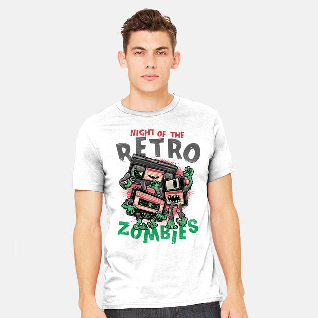 Night Of The Retro Zombies-Mens-Heavyweight-Tee-glitchygorilla