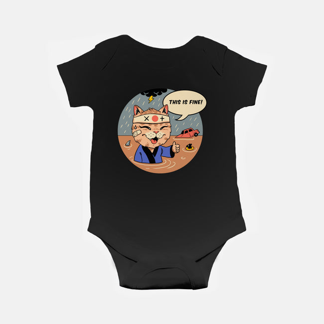This Is Fine Meowster-Baby-Basic-Onesie-vp021