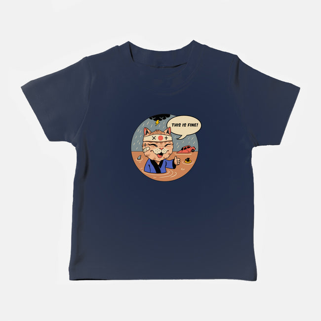 This Is Fine Meowster-Baby-Basic-Tee-vp021