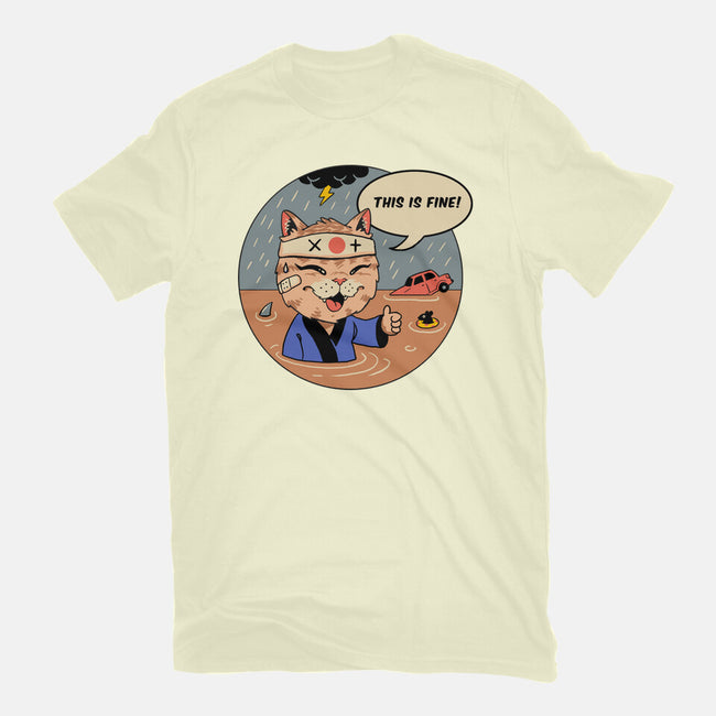 This Is Fine Meowster-Mens-Basic-Tee-vp021