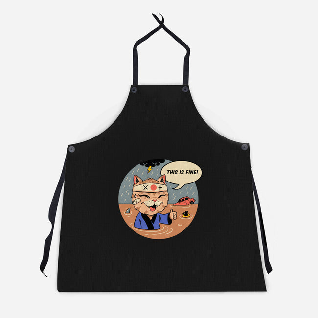 This Is Fine Meowster-Unisex-Kitchen-Apron-vp021