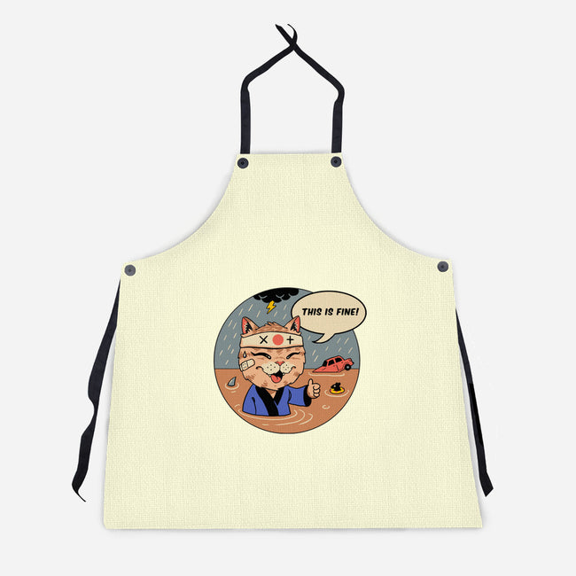This Is Fine Meowster-Unisex-Kitchen-Apron-vp021