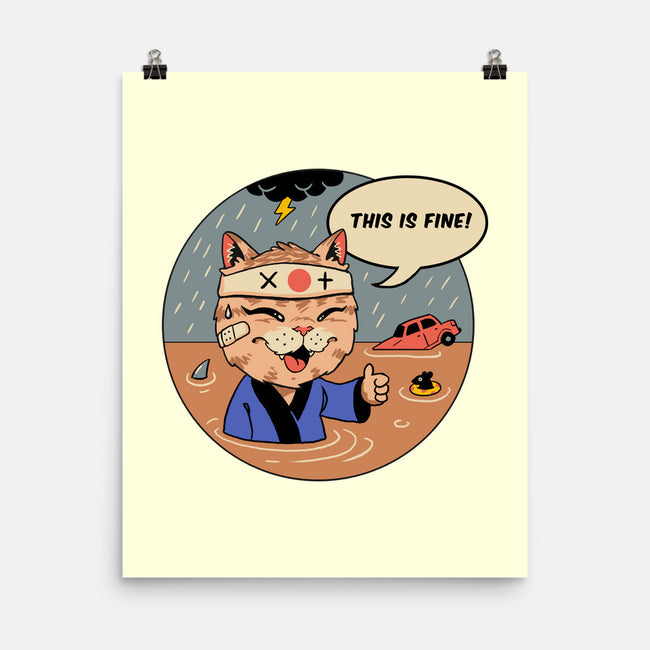 This Is Fine Meowster-None-Matte-Poster-vp021