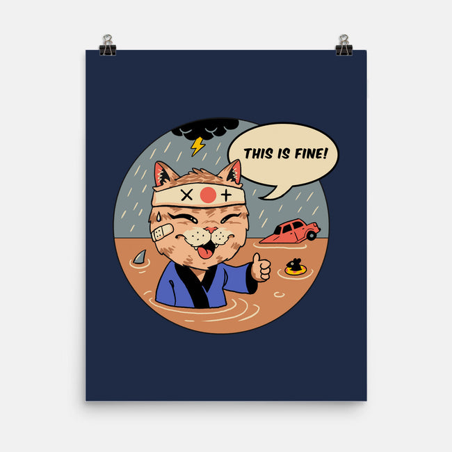 This Is Fine Meowster-None-Matte-Poster-vp021