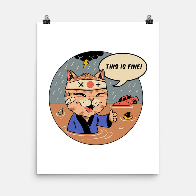 This Is Fine Meowster-None-Matte-Poster-vp021