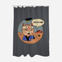 This Is Fine Meowster-None-Polyester-Shower Curtain-vp021
