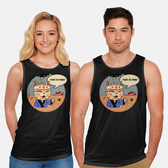 This Is Fine Meowster-Unisex-Basic-Tank-vp021