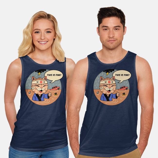 This Is Fine Meowster-Unisex-Basic-Tank-vp021