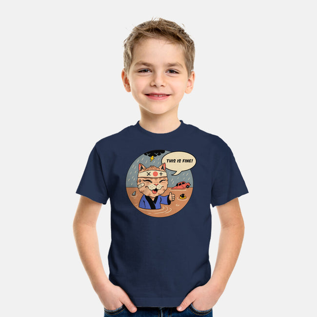 This Is Fine Meowster-Youth-Basic-Tee-vp021