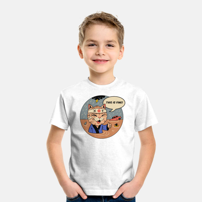 This Is Fine Meowster-Youth-Basic-Tee-vp021