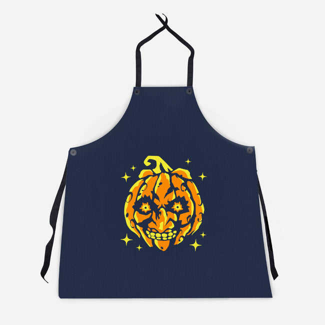Moon Pumpkin-Unisex-Kitchen-Apron-GoblinTengu