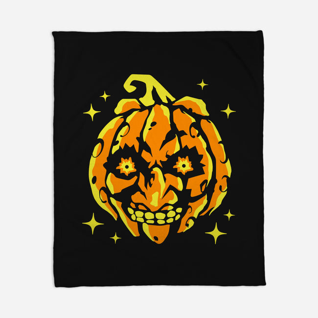Moon Pumpkin-None-Fleece-Blanket-GoblinTengu
