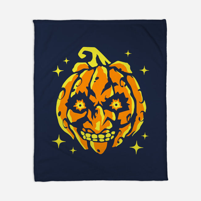 Moon Pumpkin-None-Fleece-Blanket-GoblinTengu
