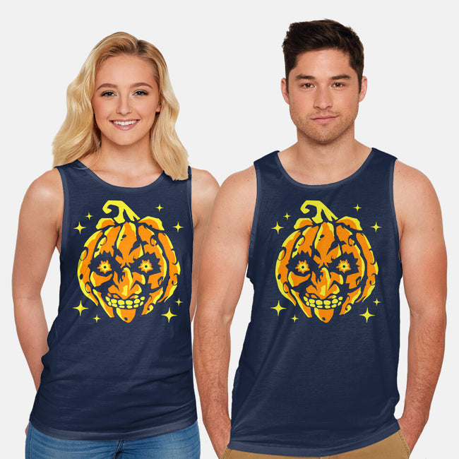 Moon Pumpkin-Unisex-Basic-Tank-GoblinTengu