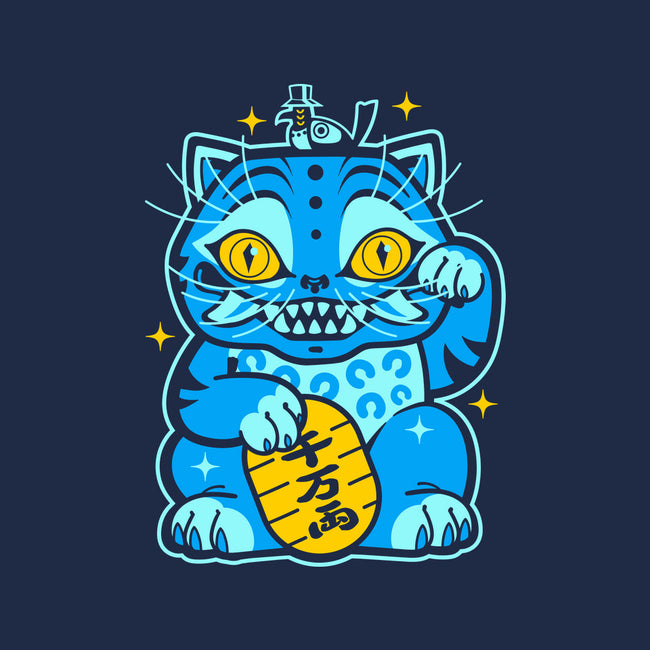 Blue Lucky Tiger-None-Fleece-Blanket-GoblinTengu