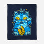 Blue Lucky Tiger-None-Fleece-Blanket-GoblinTengu