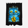Blue Lucky Tiger-None-Polyester-Shower Curtain-GoblinTengu