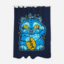 Blue Lucky Tiger-None-Polyester-Shower Curtain-GoblinTengu