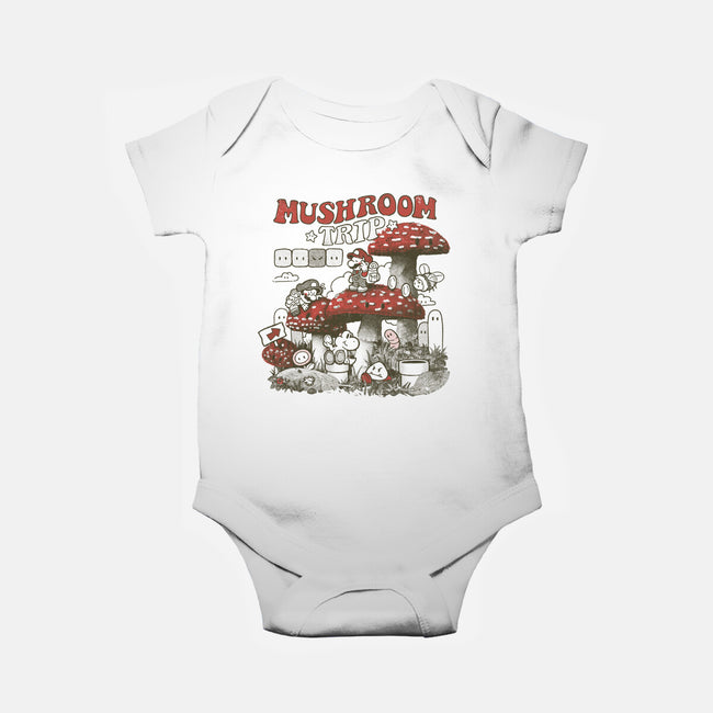 Mushroom Trip-Baby-Basic-Onesie-Arigatees