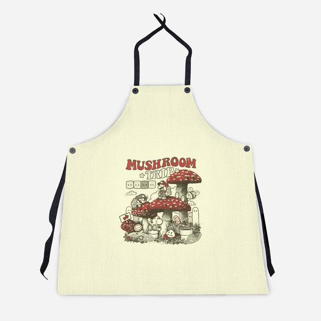 Mushroom Trip-Unisex-Kitchen-Apron-Arigatees