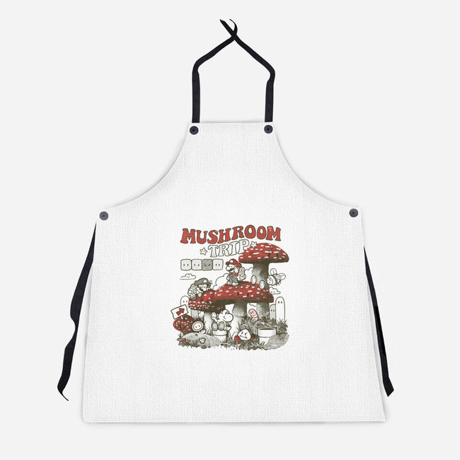 Mushroom Trip-Unisex-Kitchen-Apron-Arigatees