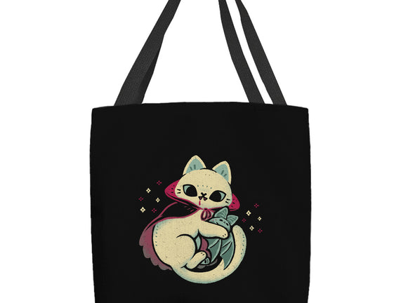 Cute Vampire Cat Bites Bat