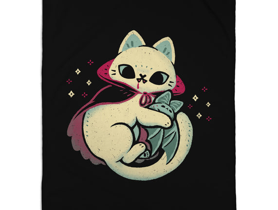 Cute Vampire Cat Bites Bat