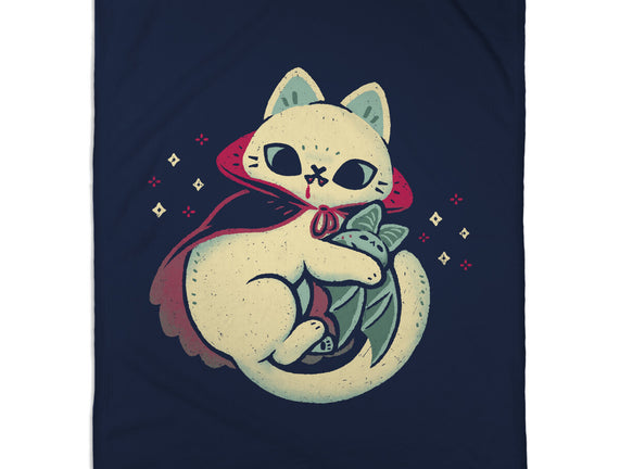 Cute Vampire Cat Bites Bat