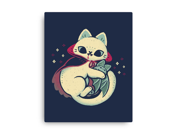 Cute Vampire Cat Bites Bat