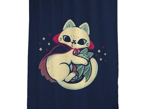 Cute Vampire Cat Bites Bat