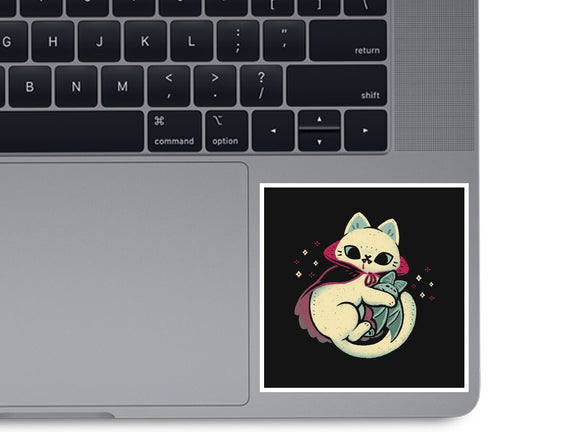 Cute Vampire Cat Bites Bat
