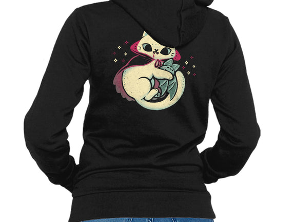 Cute Vampire Cat Bites Bat