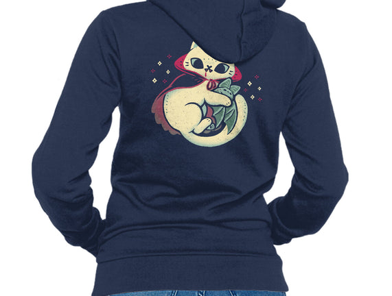 Cute Vampire Cat Bites Bat